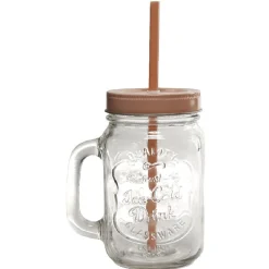 Chope transparente avec couvercle coloré et paille X 6^Gifi