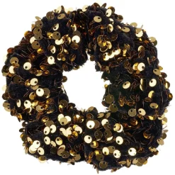 Gifi Chouchou à sequins noir et doré