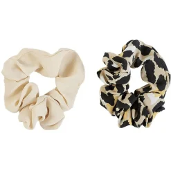 Best Gifi Chouchou en mousseline beige et noir x 2