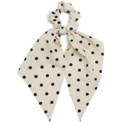 Clearance Gifi Chouchou foulard noir motif floral marron