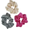 Outlet Gifi Chouchou satiné ivoire/rose/gris uni Ø10cm x3