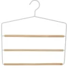 Rangement|Gifi Cintre 3 pantalons blanc et bois