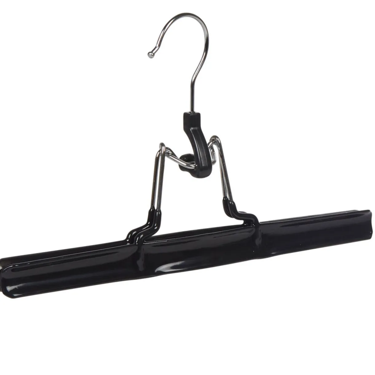 Rangement|Gifi Cintre à pince acier revêtement plastique noir x2