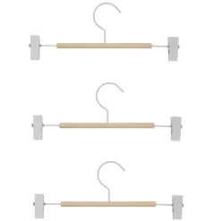 Rangement|Gifi Cintre à pinces blanc et bois x 3