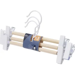 Rangement|Gifi Cintre à pinces en bois naturel et blanc x3