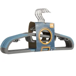 Rangement|Gifi Cintre antidérapant gris bleu x10