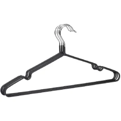 Rangement|Gifi Cintre antiglisse acier revêtement plastique noir x5