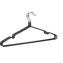 Rangement|Gifi Cintre antiglisse acier revêtement plastique noir x5