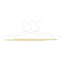 Rangement|Gifi Cintre en métal blanc et bois x3