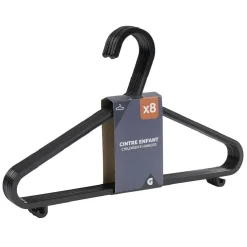 Rangement|Gifi Cintre enfant plastique noir x8