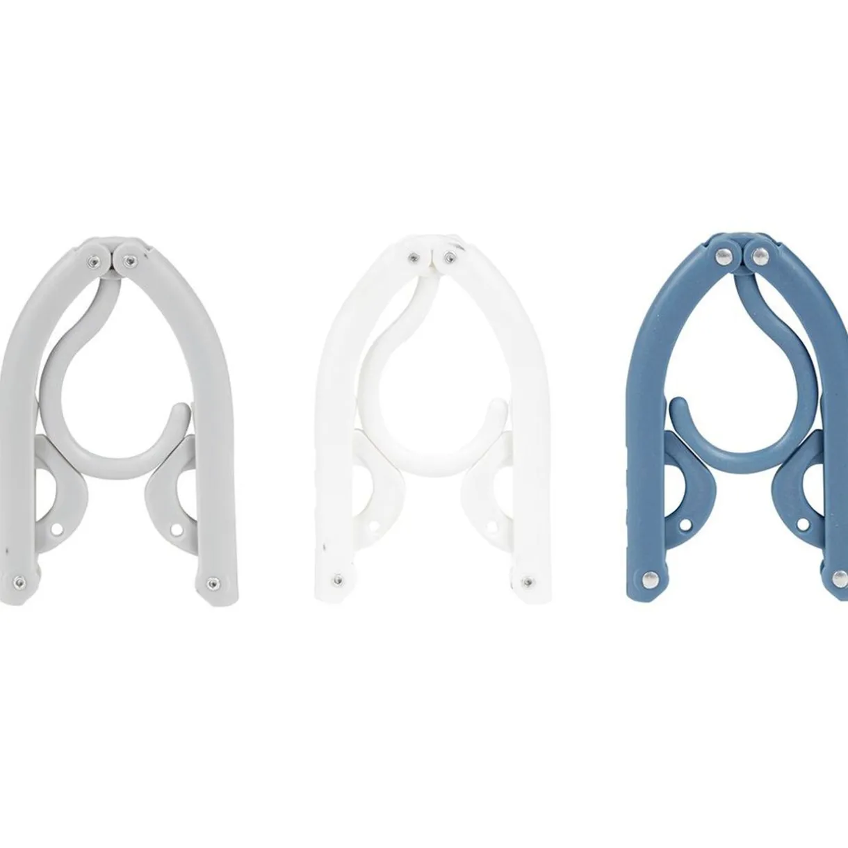 Rangement|Gifi Cintre pliable bleu blanc et gris x3