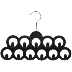 Rangement|Gifi Cintre porte ceinture 11 crochets noir en velours