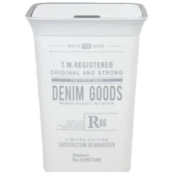 Rangement|Gifi Coffre à linge 60 L blanc et gris