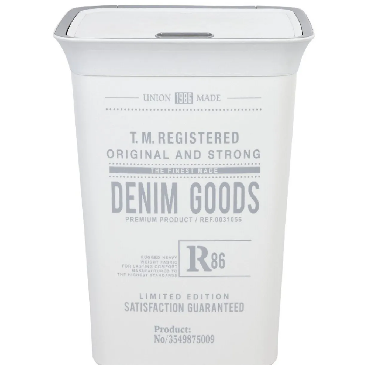 Rangement|Gifi Coffre à linge 60 L blanc et gris