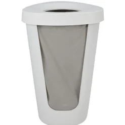 Entretien Du Linge|Gifi Coffre à linge 50 L blanc et gris