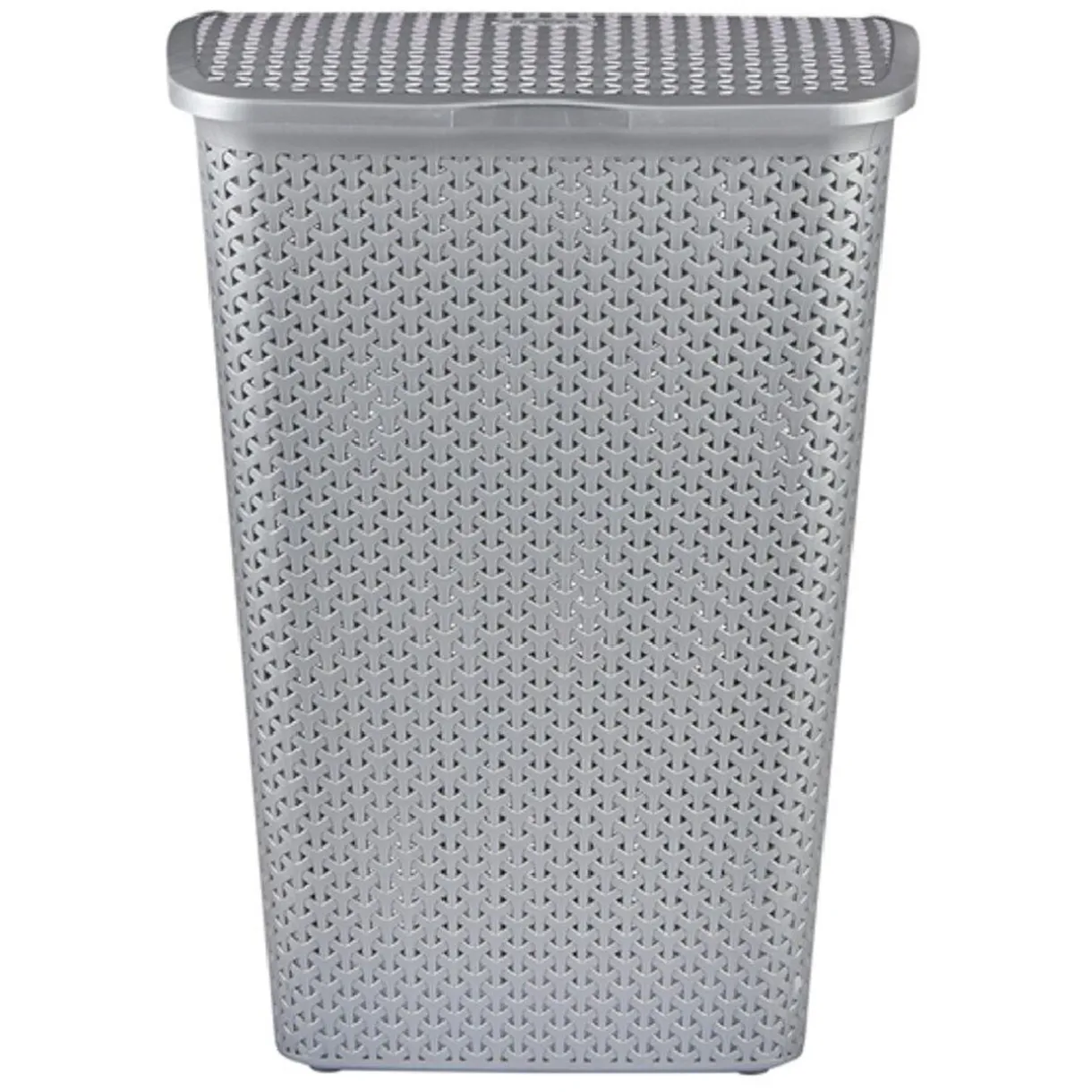 Entretien Du Linge|Gifi Coffre à linge gris argent 55 L