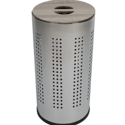 Entretien Du Linge|Gifi Coffre à linge métallique cylindrique 46L