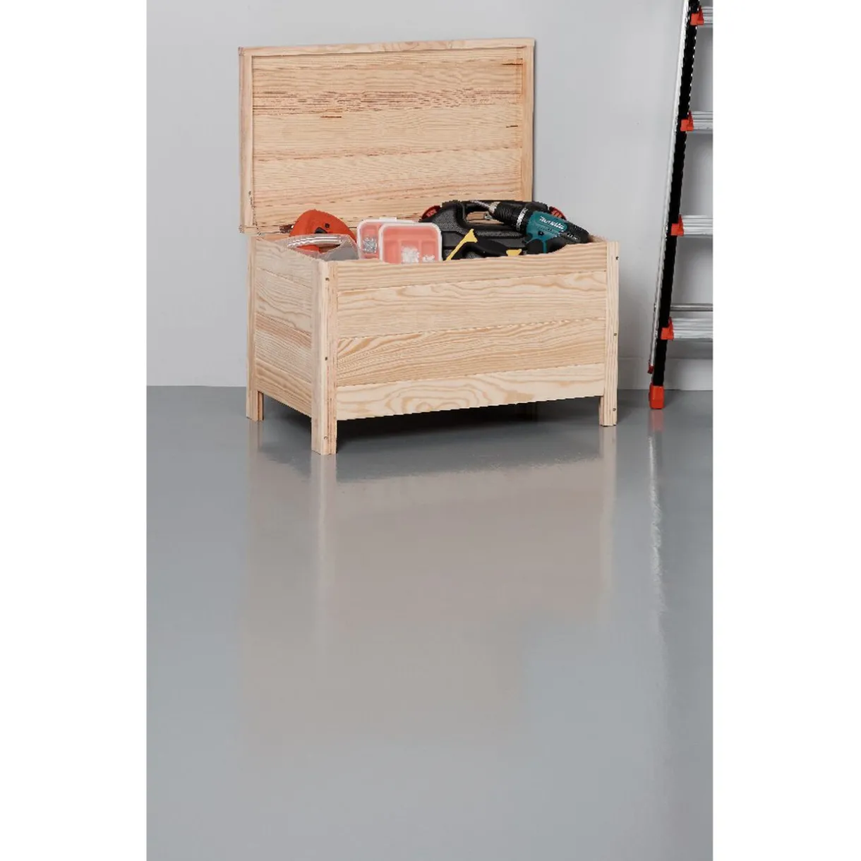 Rangement|Gifi Coffre bois pin massif à monter soi-même grand modèle