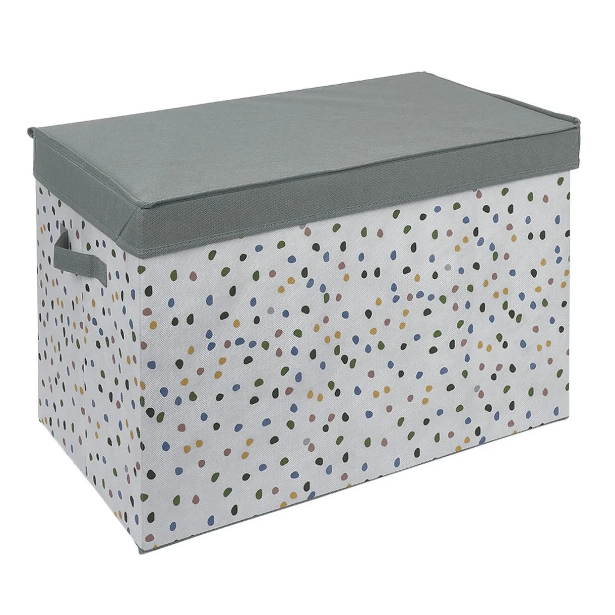 Rangement|Gifi Coffre de rangement en tissu gris
