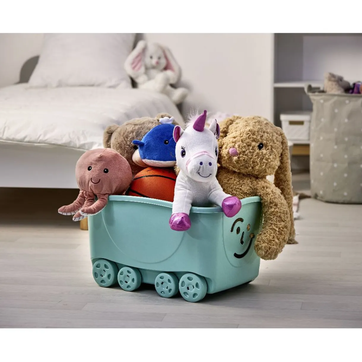 Rangement|Gifi Coffre de rangement enfant vert ou violet 58x39xH32cm