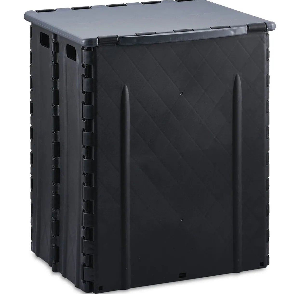 Rangement|Gifi Coffre de rangement et couvercle pliable noir