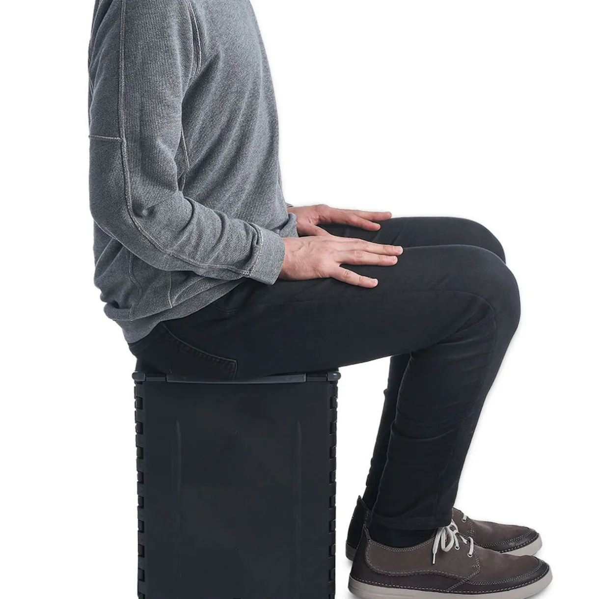 Rangement|Gifi Coffre de rangement et couvercle pliable noir