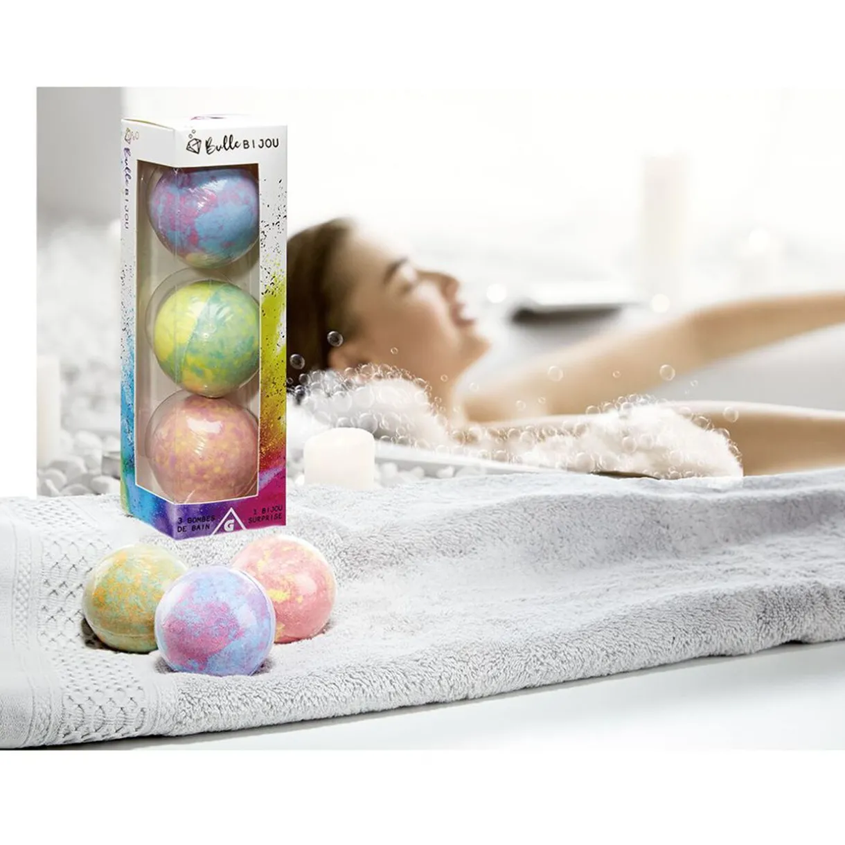 Clearance Gifi Coffret 3 bombes de bain et bijou surprise