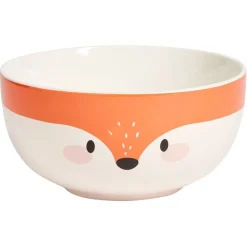Coffret bol et mug en porcelaine renard orange^Gifi Discount