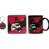 Coffret cadeau Batman Comics mug sous-verre porte-clé rouge noir 3pcs^Gifi Outlet