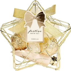 Gifi Coffret cadeau cage de bain 3 accessoires senteur vanille