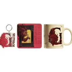 Coffret cadeau Harry Potter Gryffondor mug sous-verre porte-clé 3pcs^Gifi