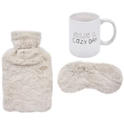 Sale Gifi Coffret cocooning 3 pièces bouillotte masque yeux et mug rose