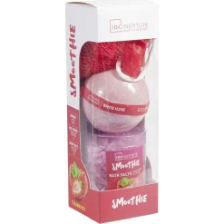 Sale Gifi Coffret fleur de douche bombe et sel de bain senteur smoothie fraise