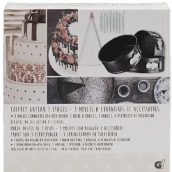 Coffret gâteau 3 étages avec moules à charnières^Gifi