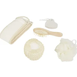 Hot Gifi Coffret set de bain bois crin naturel