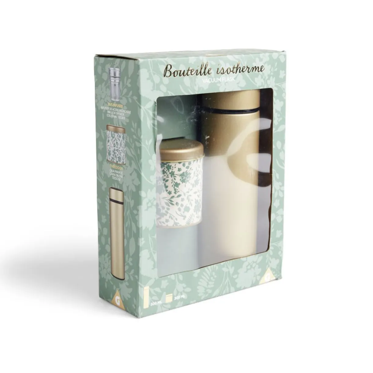 Coffret thé avec bouteille isotherme infuseur et boîte à thé^Gifi Hot