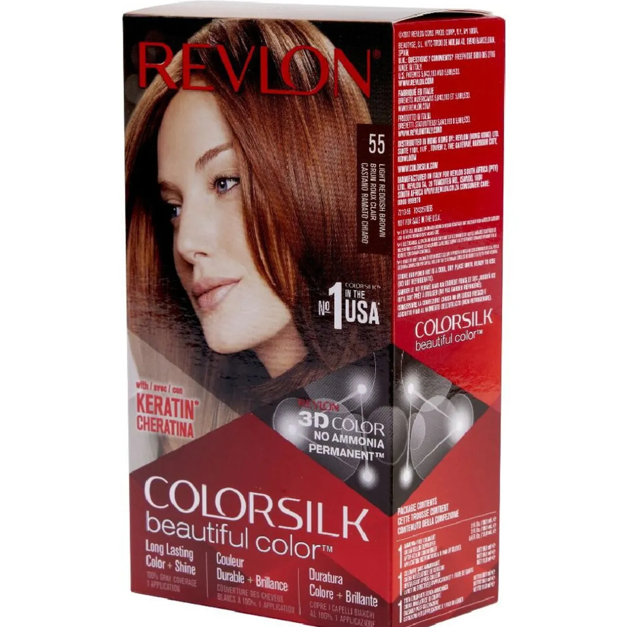 Best Gifi Coloration cheveux Brun roux Keratine 55 Revlon