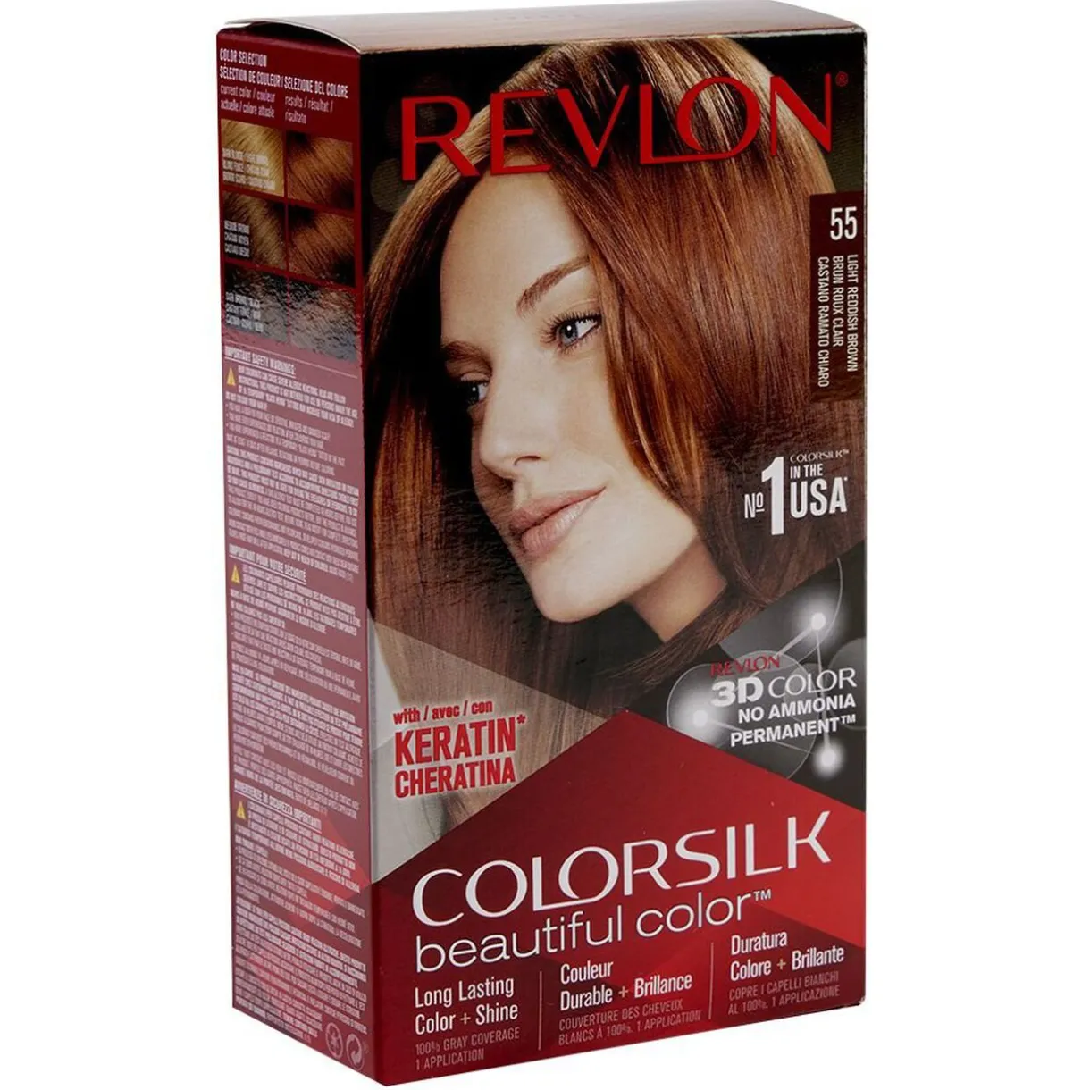 Best Gifi Coloration cheveux Brun roux Keratine 55 Revlon
