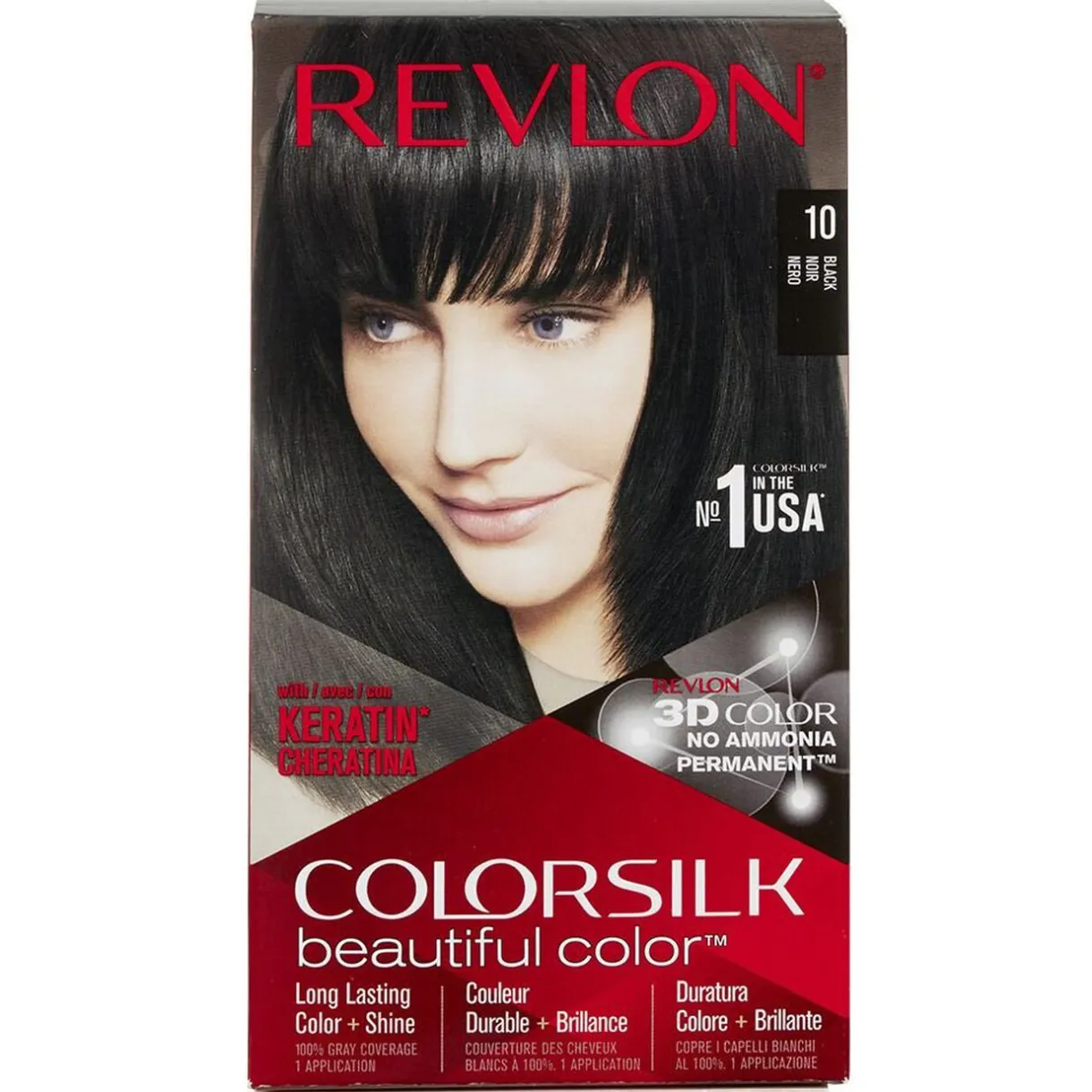 Hot Gifi Coloration cheveux Noir Keratine 10 Revlon