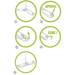 Nettoyage Et Entretien|Gifi Combiné Wash Easy Paul Masquin vert balai plat