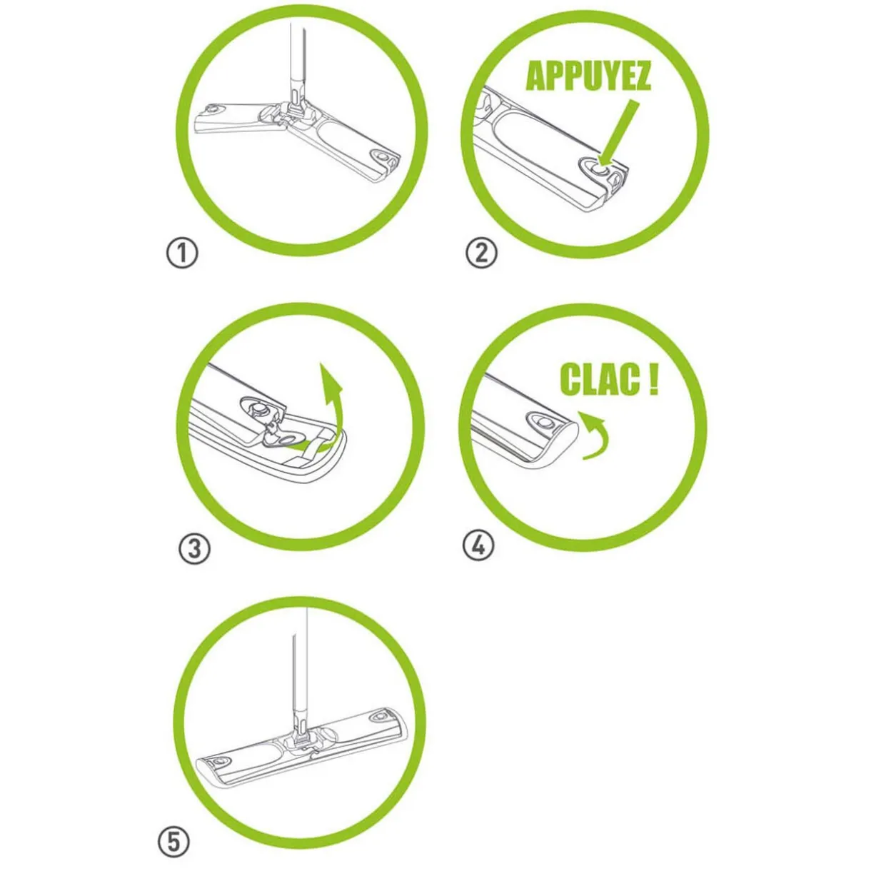 Nettoyage Et Entretien|Gifi Combiné Wash Easy Paul Masquin vert balai plat