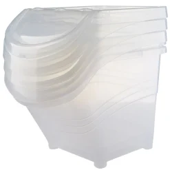 Rangement|Gifi Containers transparents avec couvercle 20 L x3