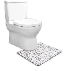 Gifi Contour WC PVC motif terrazzo blanc marron bleu 49,5x15cm