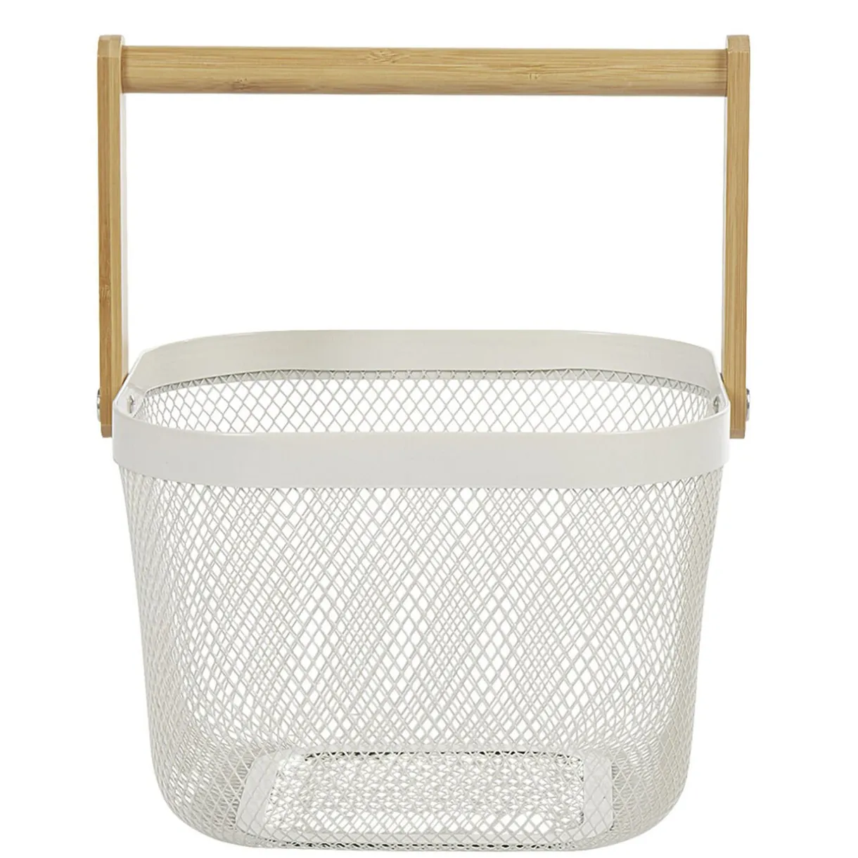 Corbeille à fruits avec anse métal blanc naturel^Gifi Clearance