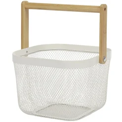 Corbeille à fruits avec anse métal blanc naturel^Gifi Clearance