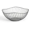 Corbeille à fruits design filaire métal noir Ø25xH12cm^Gifi New