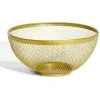 Corbeille à fruits en métal maillage doré Ø26xH13cm^Gifi Online