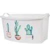Entretien Du Linge|Gifi Corbeille à linge blanche design cactus 42 L