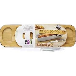 Corbeille à pain avec planche et couteau polypropylène^Gifi Outlet