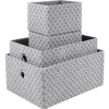 Rangement|Gifi Corbeille design gris et blanc x4